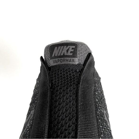 Nike Vapormax Flyknit SE Black Grey Laceless Size 8.5 - Picture 9 of 12